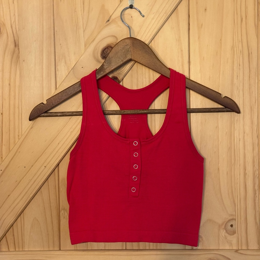 Vibrant HOT PINK Buttoned Crop Top
